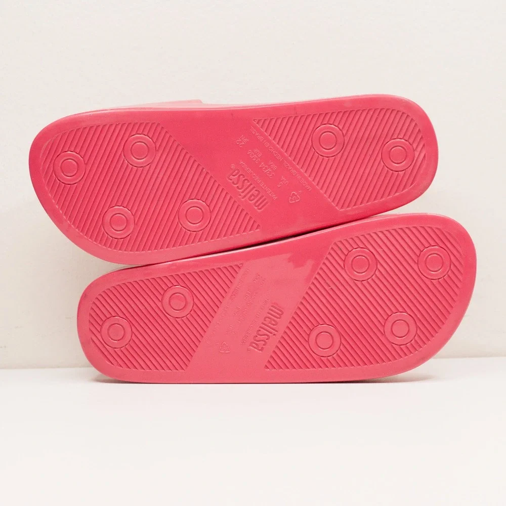 MELISSA Jelly Slide Sandals Water Friendly PVC Bubble Gum Scented Sz 5